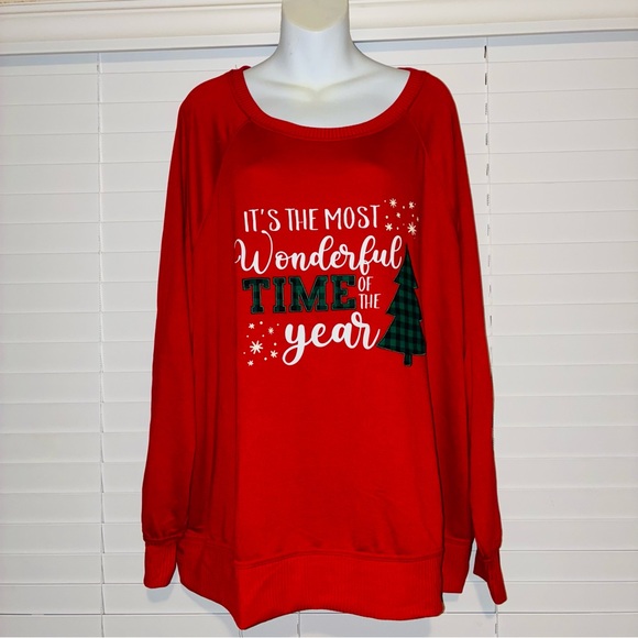 Red Holiday Sweatshirt - Picture 1 of 4